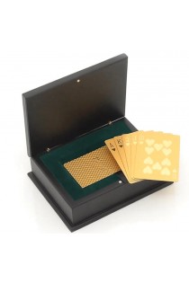Cartes de poker trempées dans de l'or 24 carats