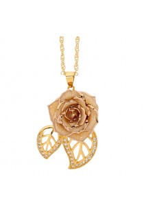  Pendentif rose blanche. Style de feuille